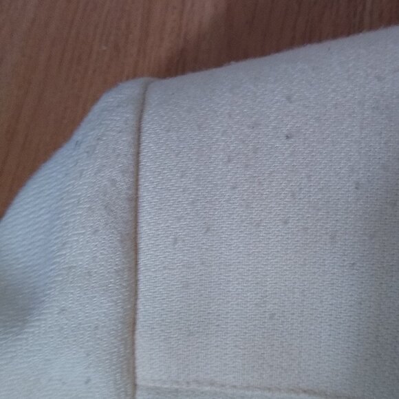 Cleo Cream blazer with shoulder pads size 12 Made in Canada - Picture 11 of 13